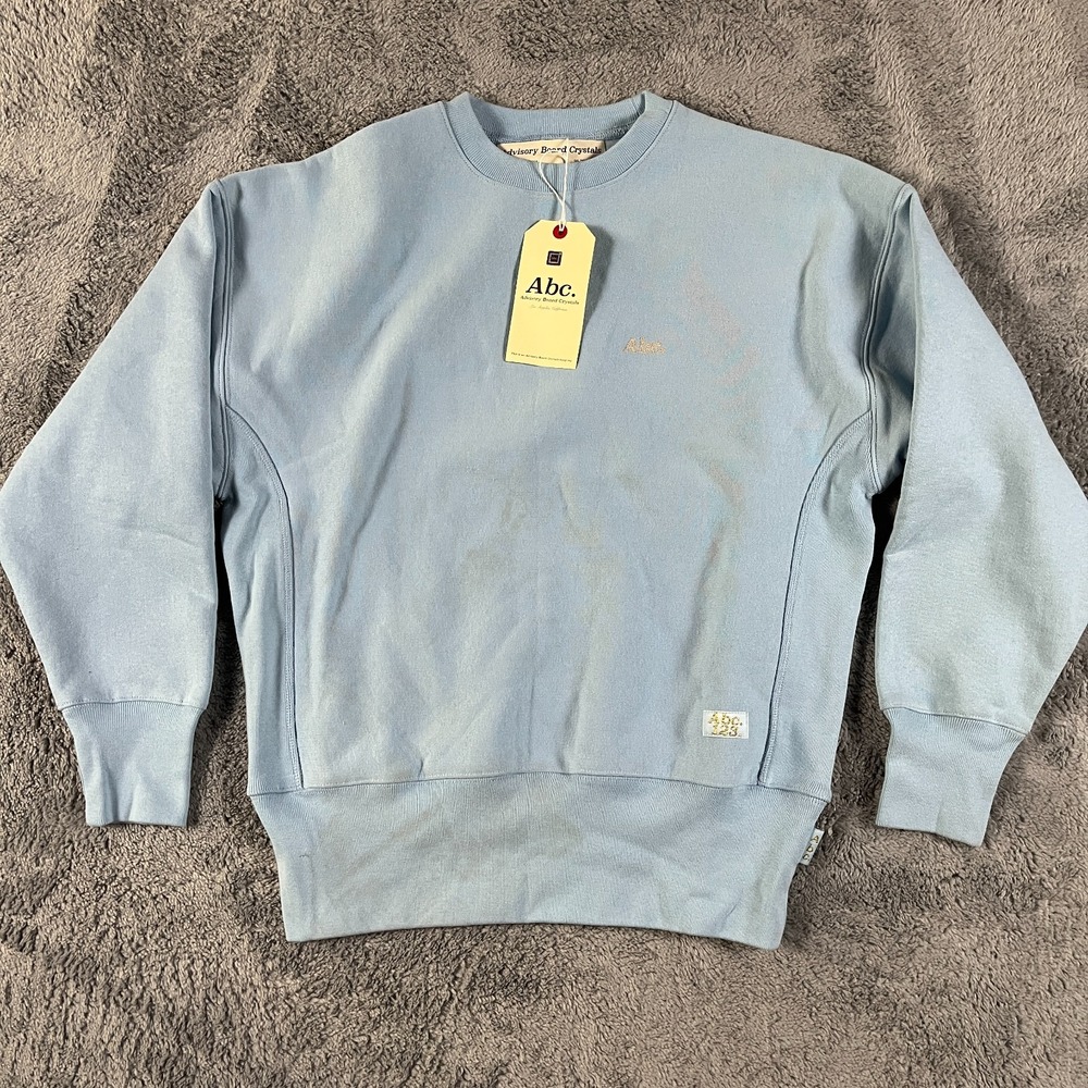 Advisory Board Crystals Abc. 123 Sweatshirt Mens M Blue Fleece Lined Pullover